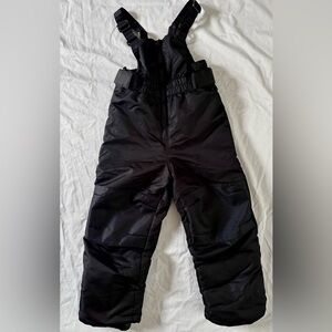Cat & Jack Black Snow Bib Overalls Toddler Size 4T – Insulated Winter Pants